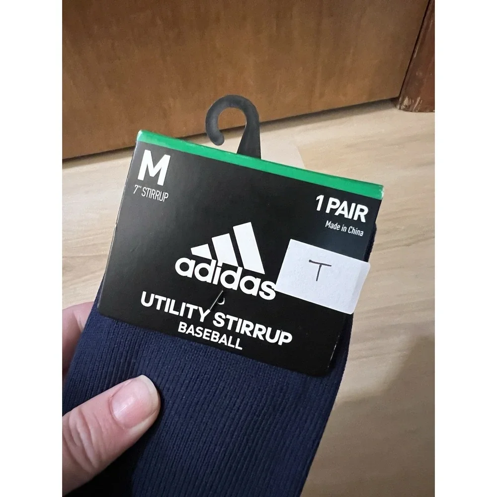 Adidas Utility Navy Baseball Stirrups Men's Size Medium Sport Sock‎ New